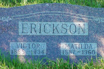Gravestone of Matilda and Victor